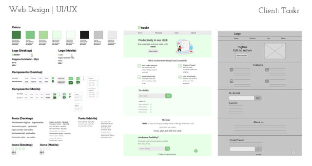 Web Style Guide, Wireframe, & Mockup
